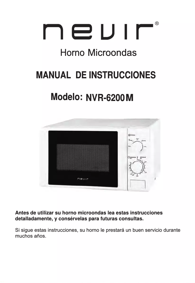 Página 1 del manual Manual de usuario Nevir NVR-6200M