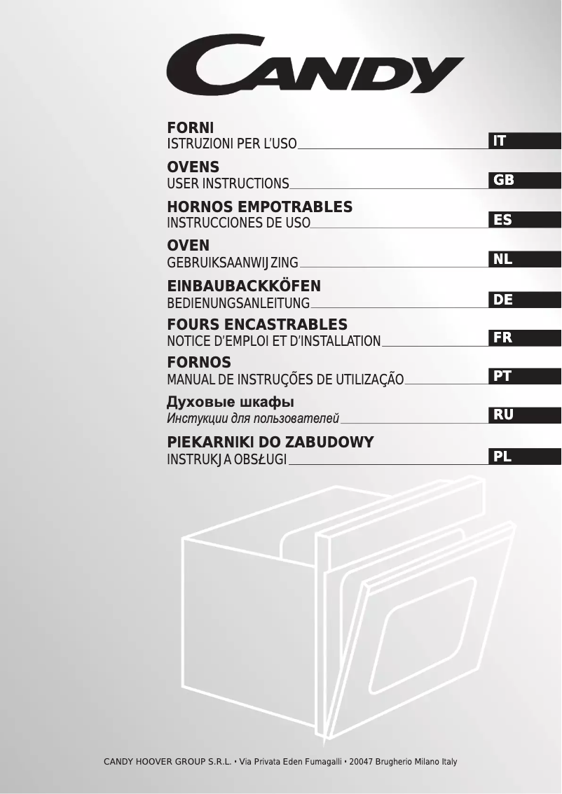 Page 1 de la notice Manuel utilisateur Candy FP 52 XV