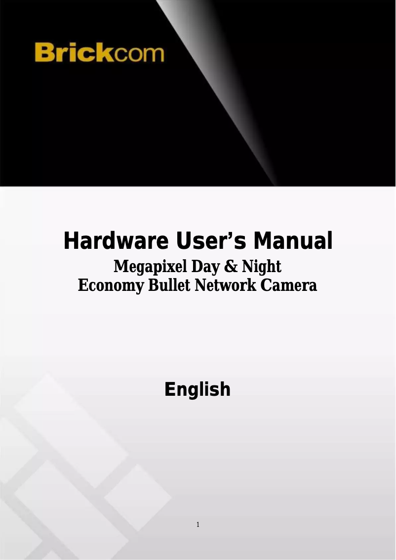 Page 1 de la notice Manuel utilisateur Brickcom OB-302Ne Star