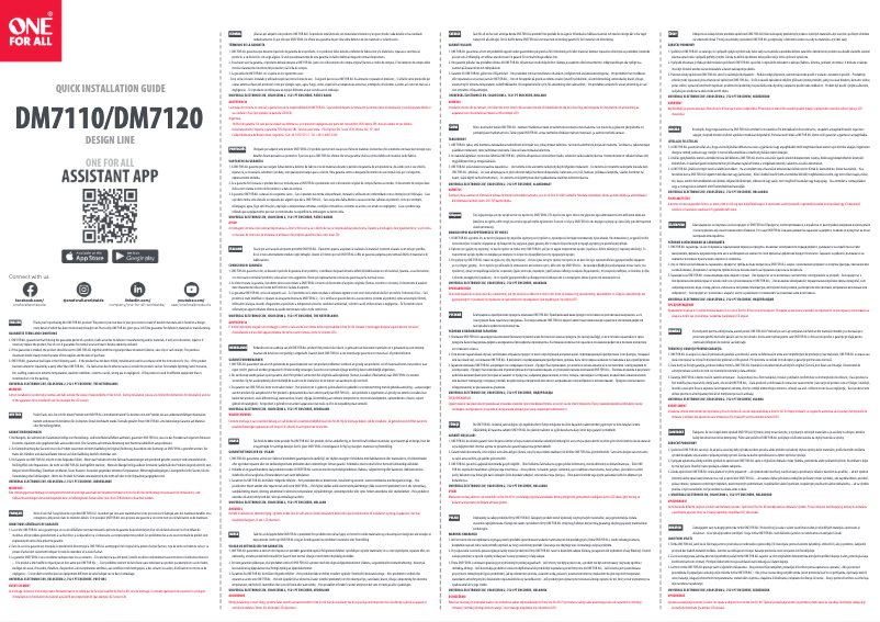 Page n°1 - Manuel utilisateur One for all DM 7120