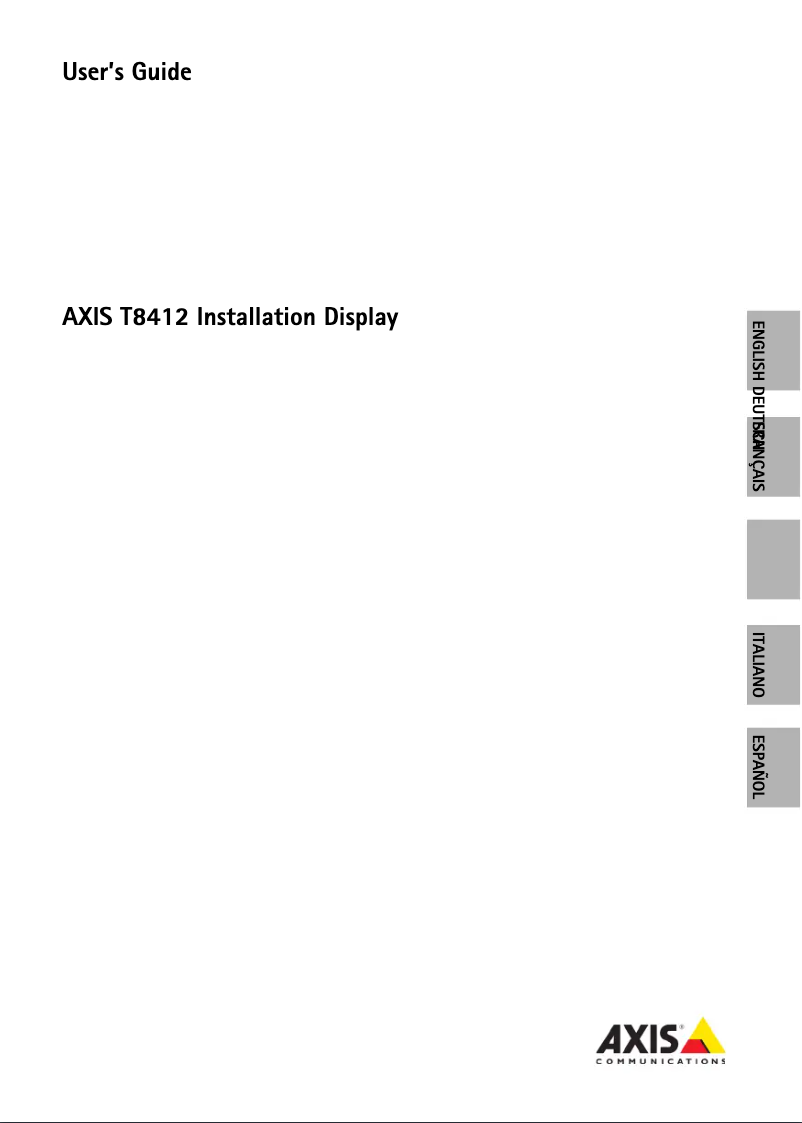 Image de la première page du manuel de l'appareil T8412