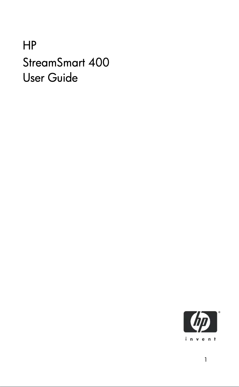 Page 1 de la notice Manuel utilisateur HP StreamSmart 400