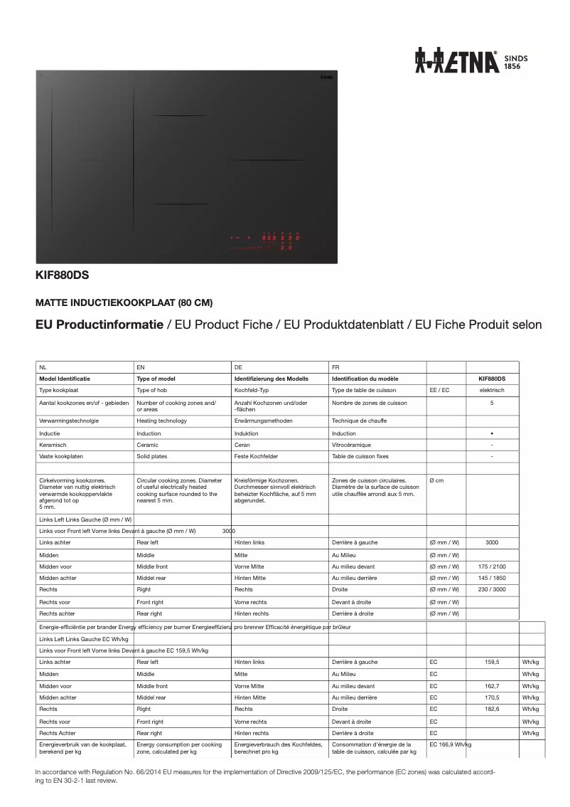 Image de la première page du manuel de l'appareil KIF880DS