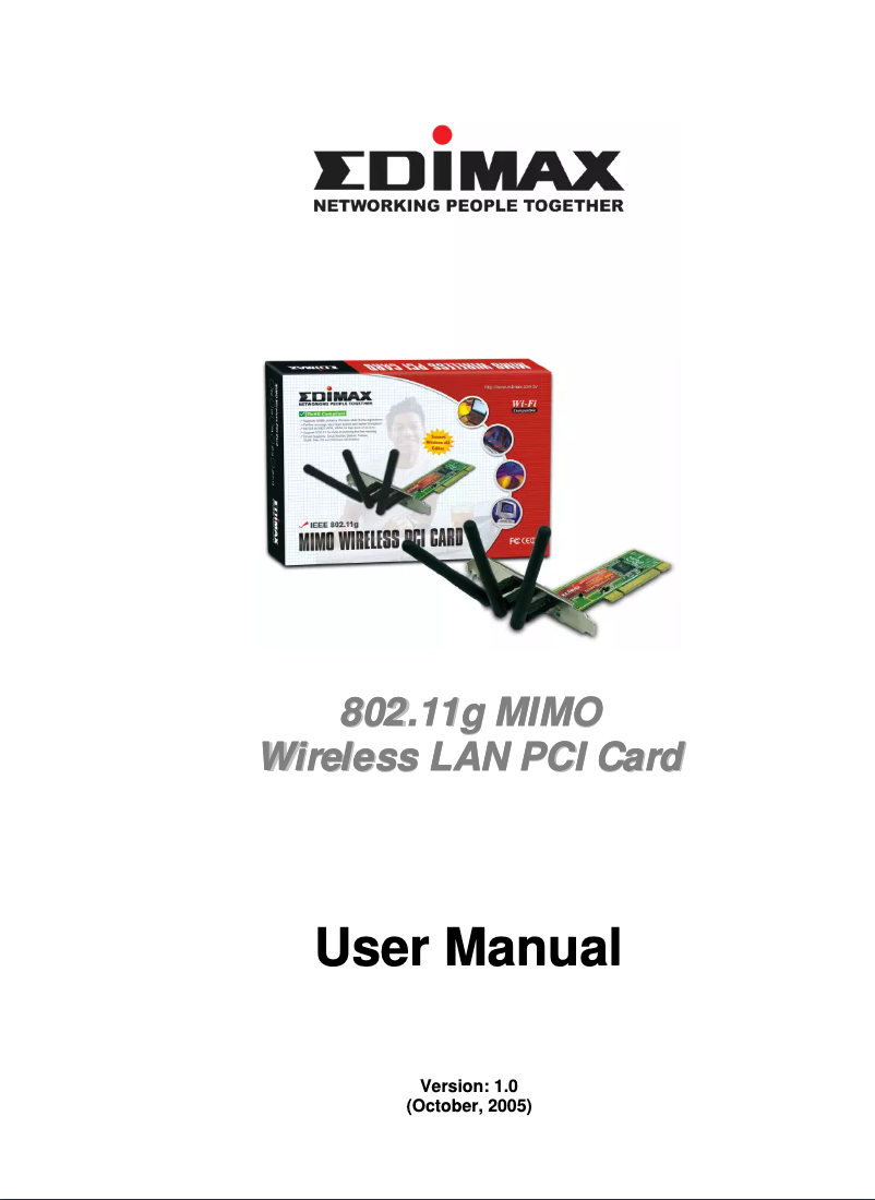 Page n°1 - Mode d'emploi Edimax EW-7628Ig