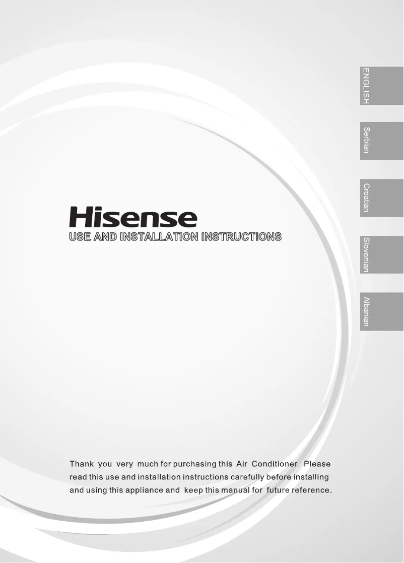 Page 1 de la notice Manuel utilisateur Hisense VAPC09