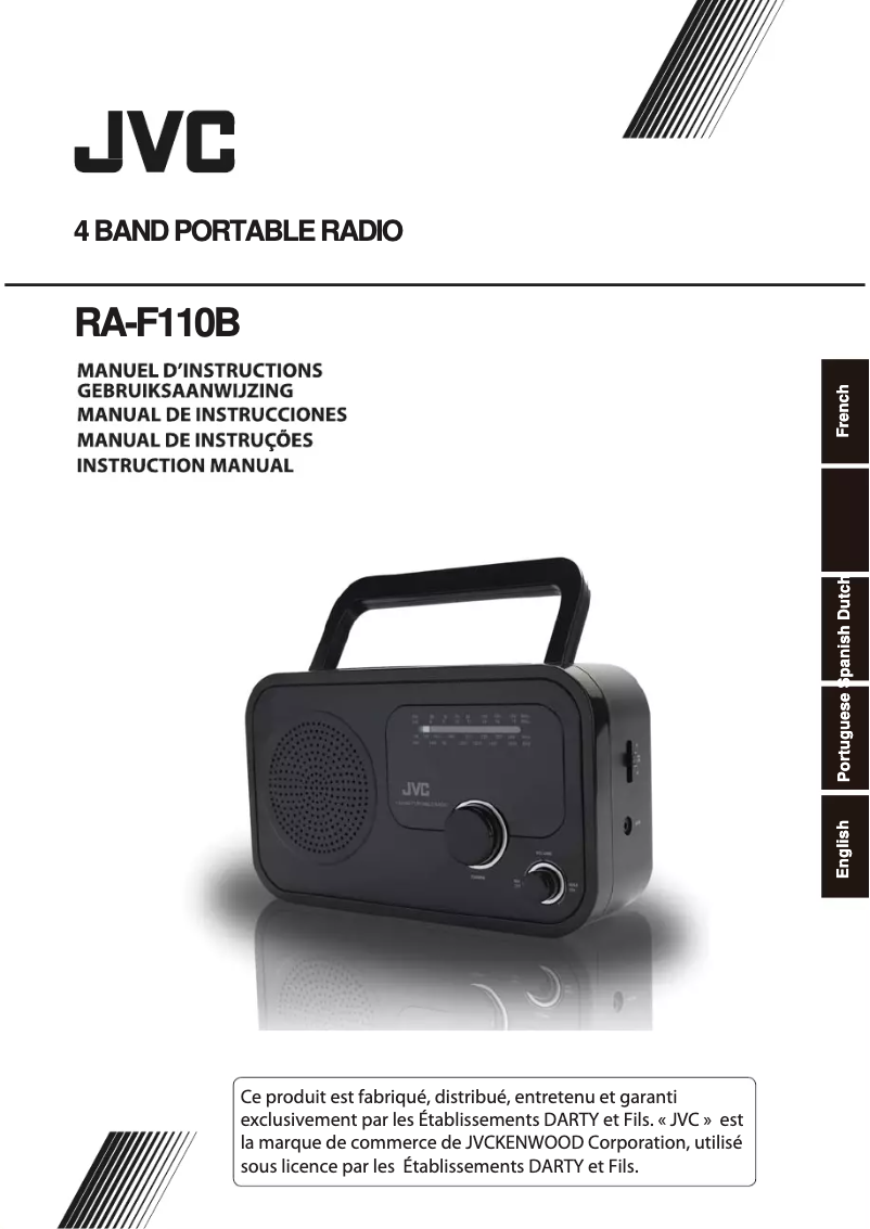 Page n°1 - Manuel utilisateur JVC RA-F110B