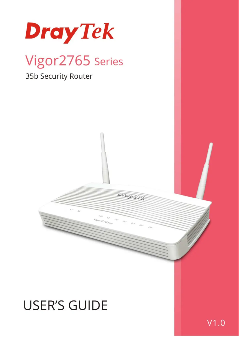 Page n°1 - Manuel utilisateur Draytek Vigor 2765ac-B