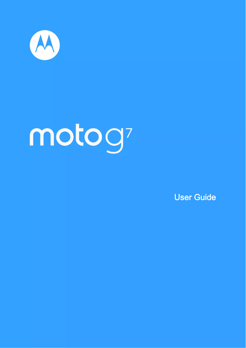Page 1 de la notice Manuel utilisateur Motorola G7 Play