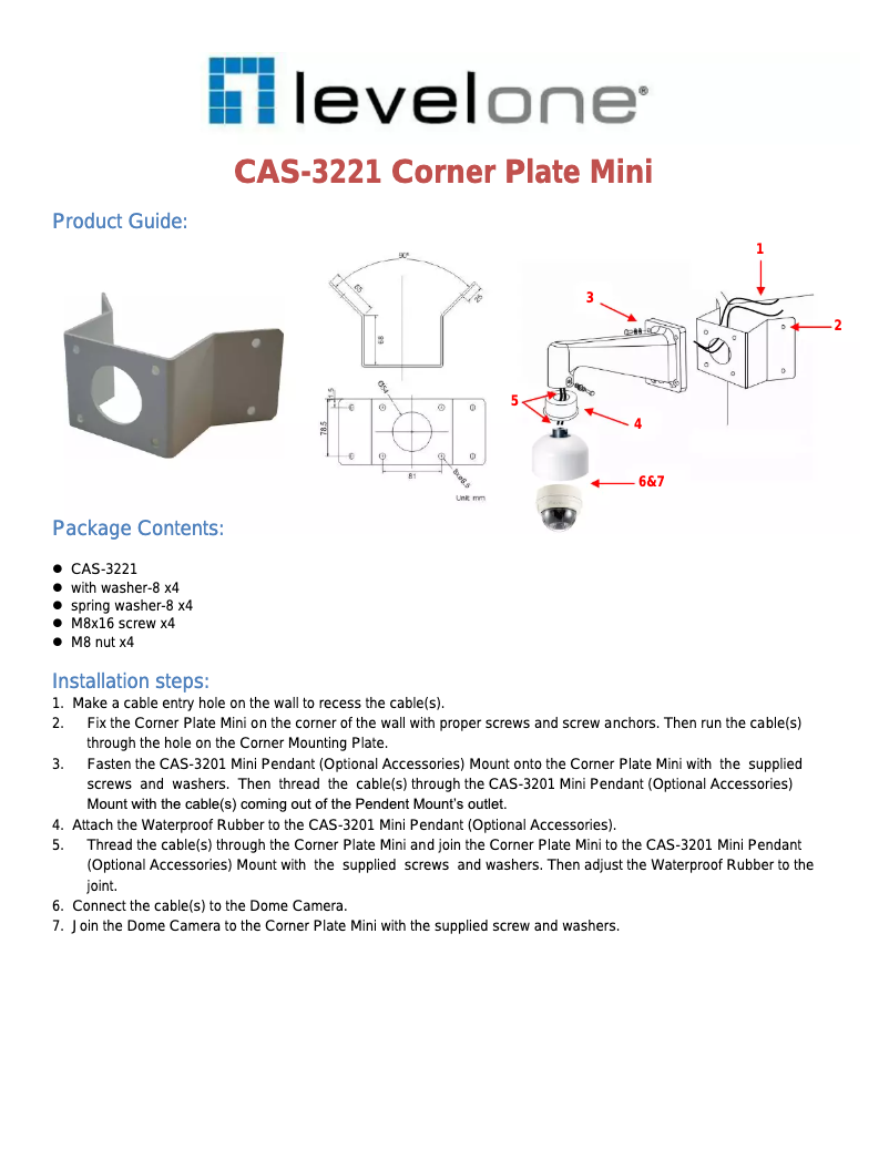 Page n°1 - Manuel utilisateur LevelOne CAS-3221