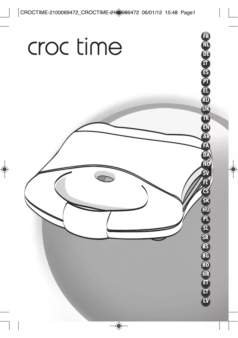 Page n°1 - Manuel utilisateur Moulinex Croc Time SM150216