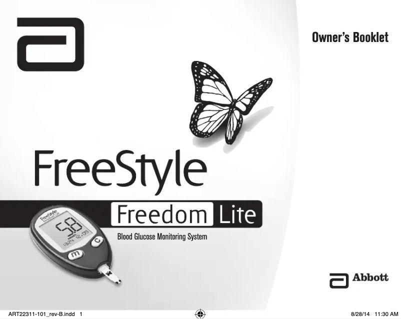 Page 1 de la notice Manuel utilisateur Abbott FreeStyle Freedom Lite
