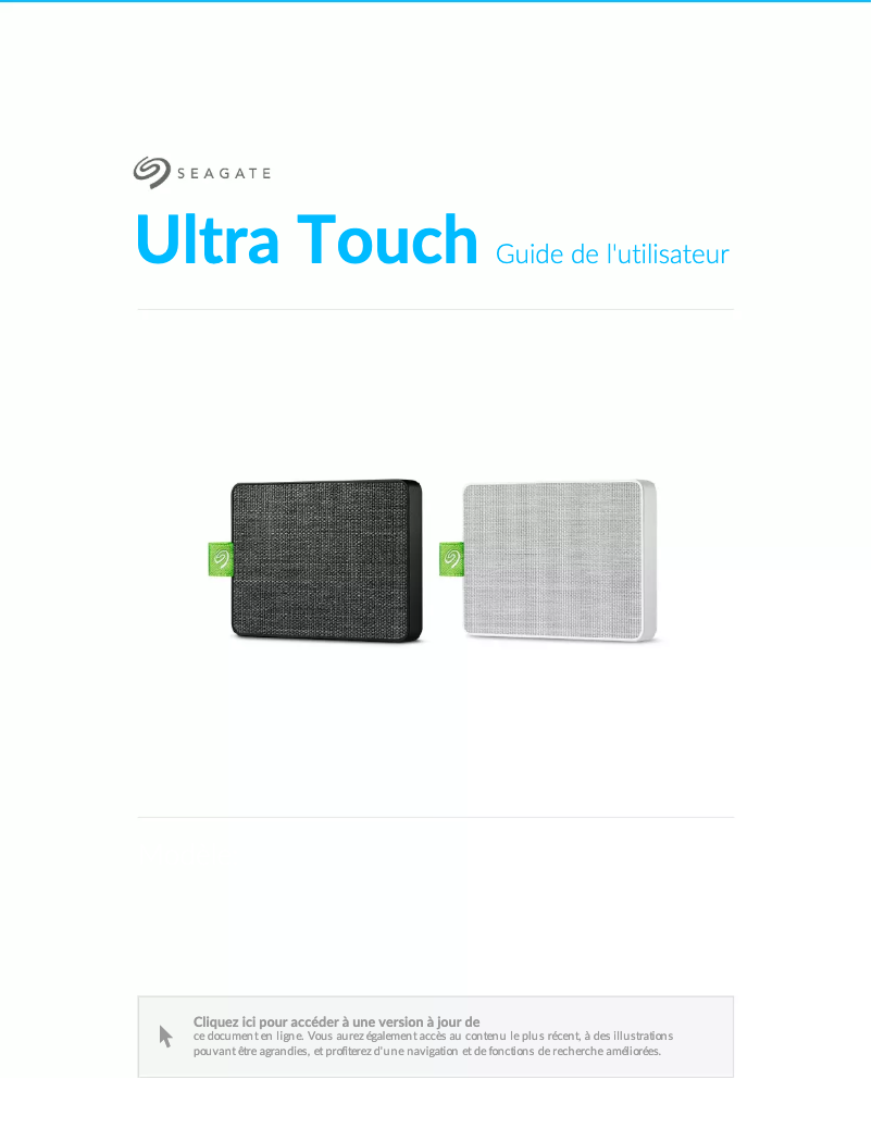 Page n°1 - Manuel utilisateur Seagate Ultra Touch