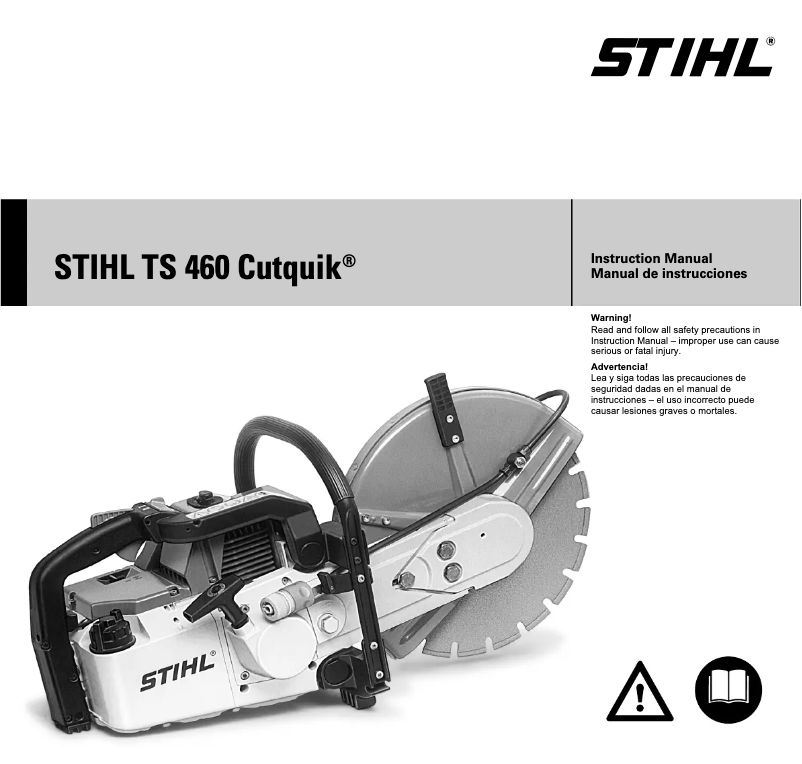 Page 1 de la notice Manuel utilisateur Stihl TS 460