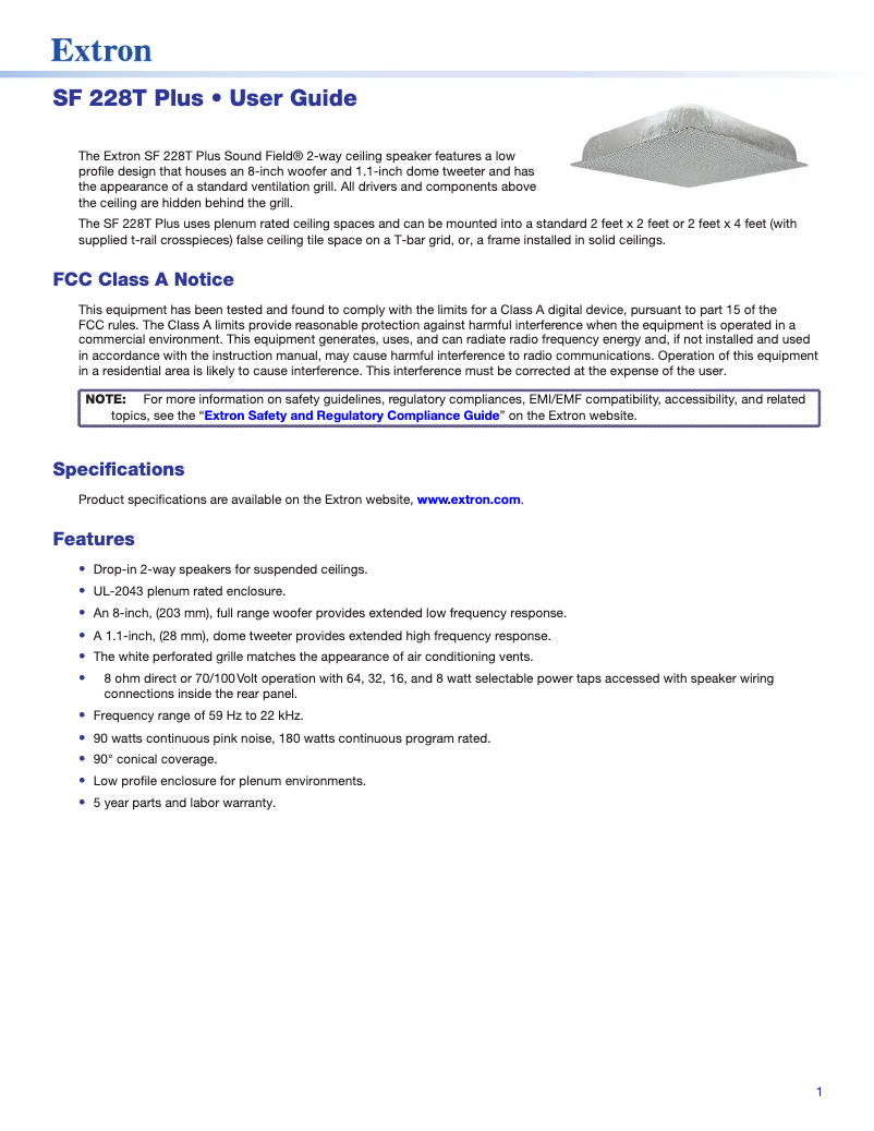 First page image of the manual for SF 228T Plus
