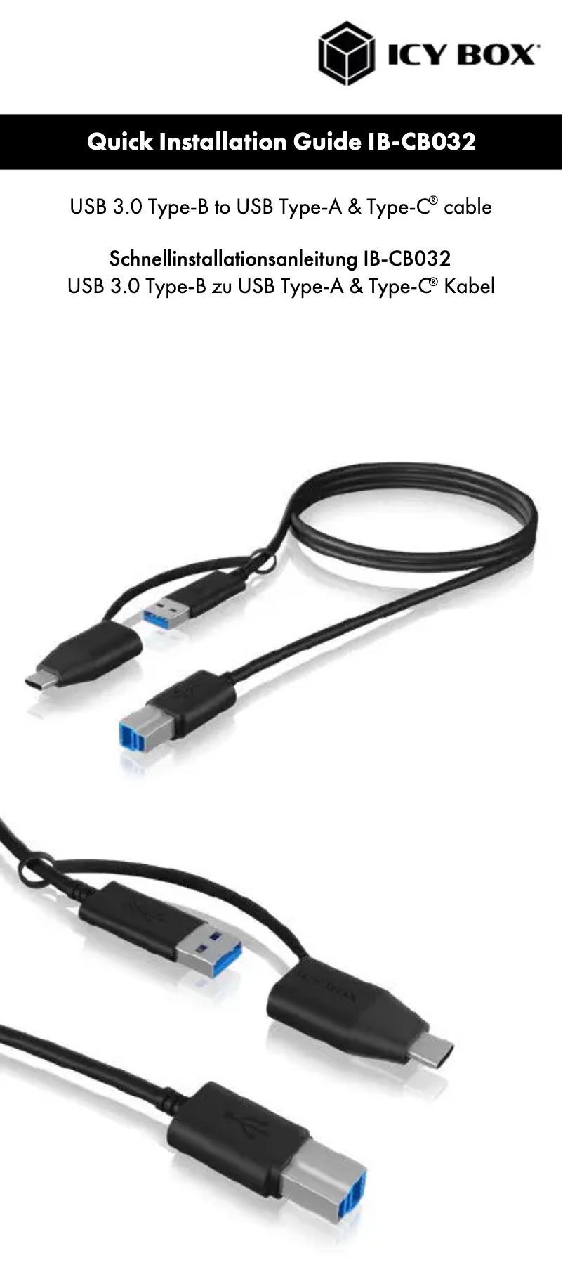 Página 1 del manual Manual de instrucciones Icy Box IB-CB032