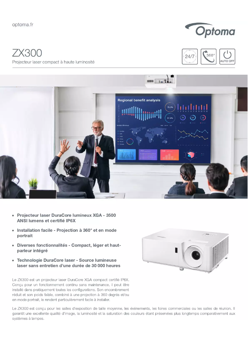 Image de la première page du manuel de l'appareil ZX300