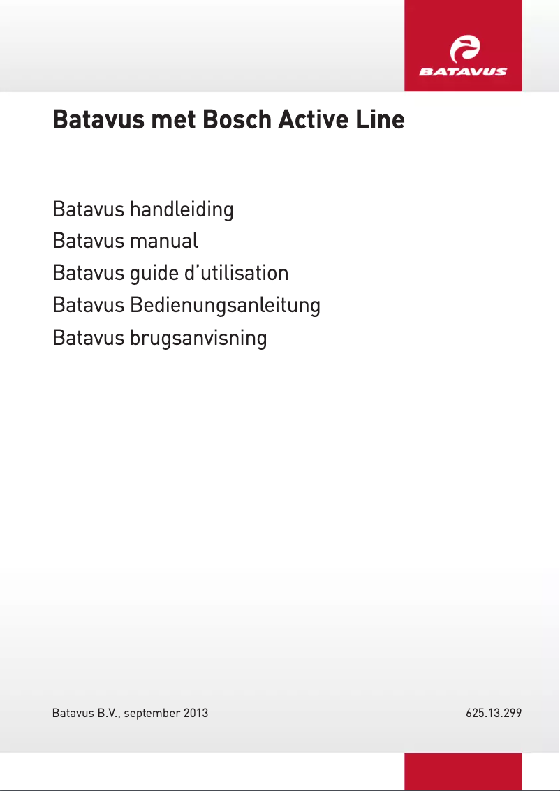 Page 1 of the manual User Manual Batavus Trento E-go