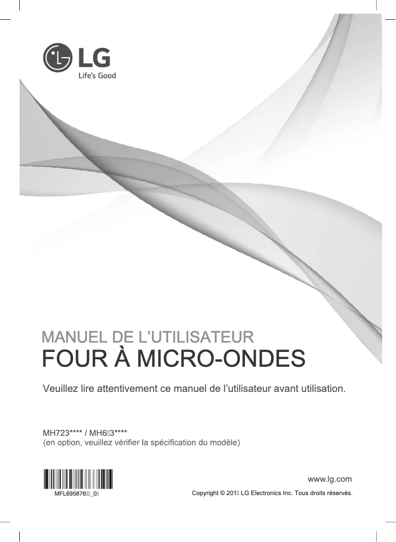 Page 1 de la notice Manuel utilisateur LG MH6535GIB