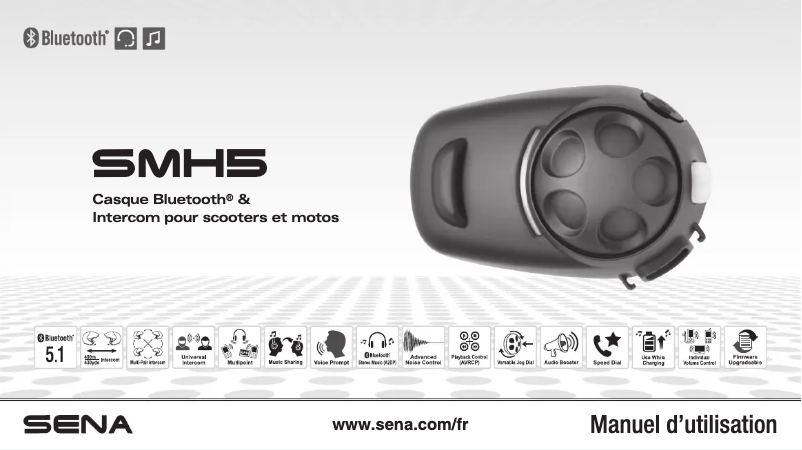 Page 1 de la notice Manuel utilisateur Sena SMH5