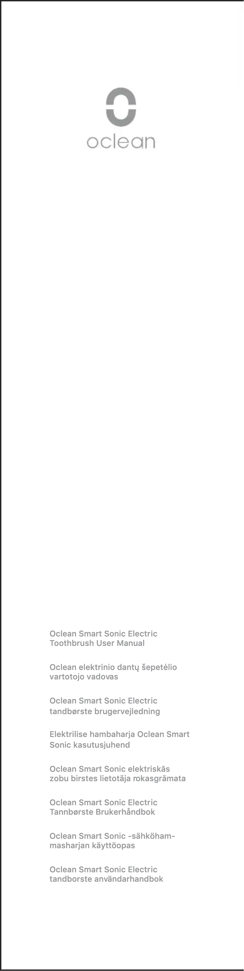 Page n°1 - Manuel utilisateur Oclean X Pro Smart