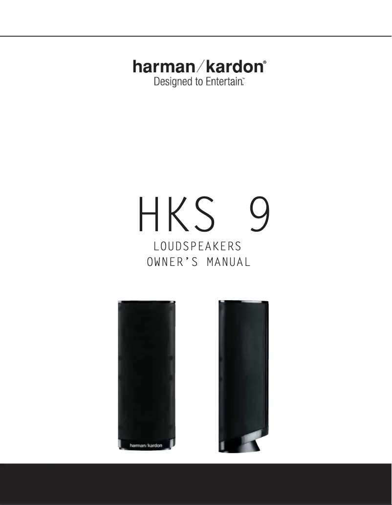 Page n°1 - Manuel utilisateur Harman Kardon HKS 9