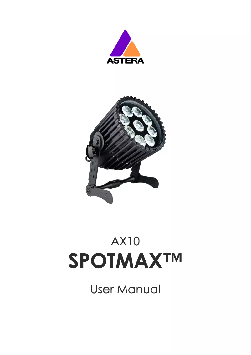Page 1 de la notice Manuel utilisateur Astera SpotMax AX10
