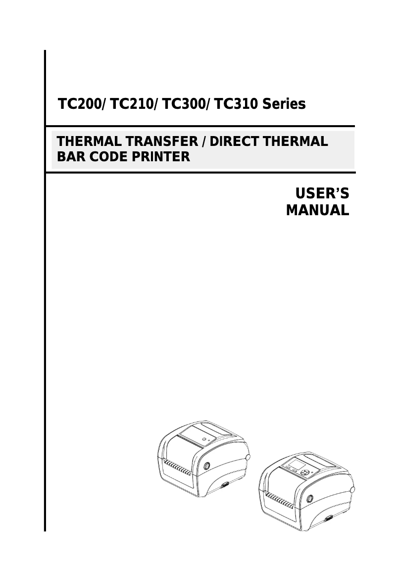 Page n°1 - Manuel utilisateur TSC TC210