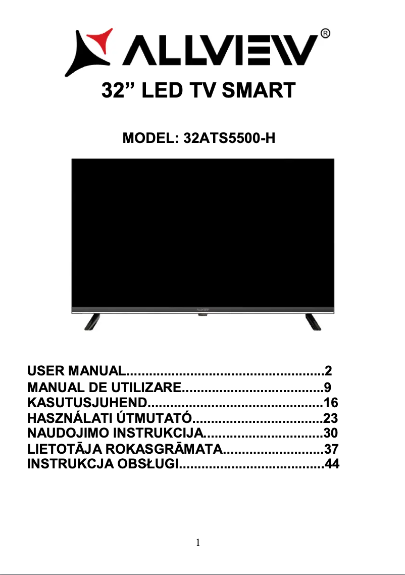 Page n°1 - Manuel utilisateur Allview 32ATS5500-H