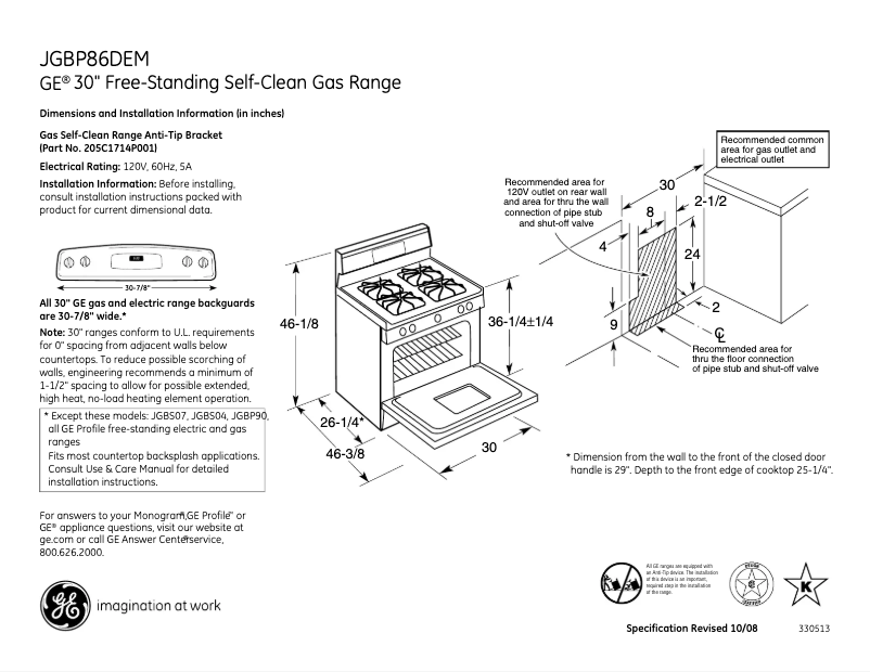 Image de la première page du manuel de l'appareil JGBP86DEMBB