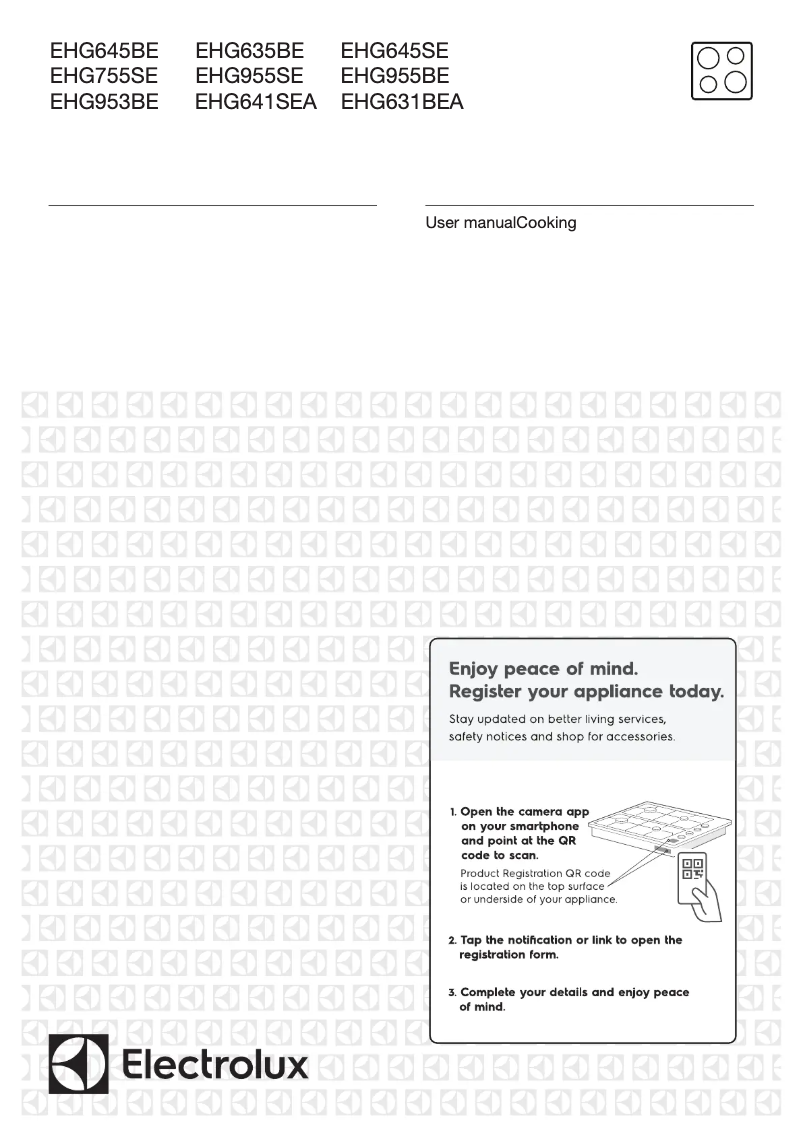 Page 1 de la notice Manuel utilisateur Electrolux UltimateTaste 500 EHG953BE