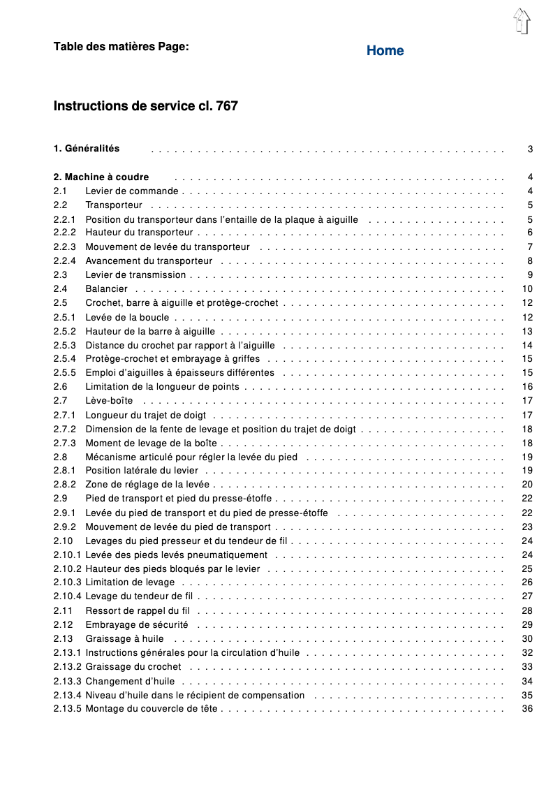 Page n°1 - Manuel utilisateur Dürkopp Adler 767