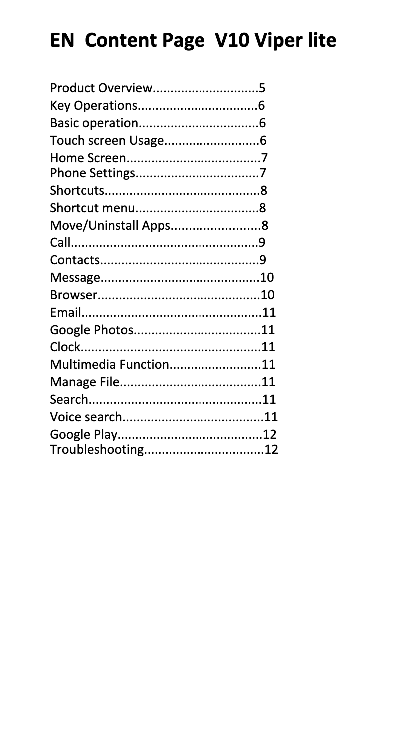 Page 1 de la notice Manuel utilisateur Allview V10 Viper Lite