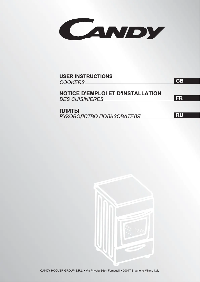 Page 1 de la notice Manuel utilisateur Candy CGE5620BW