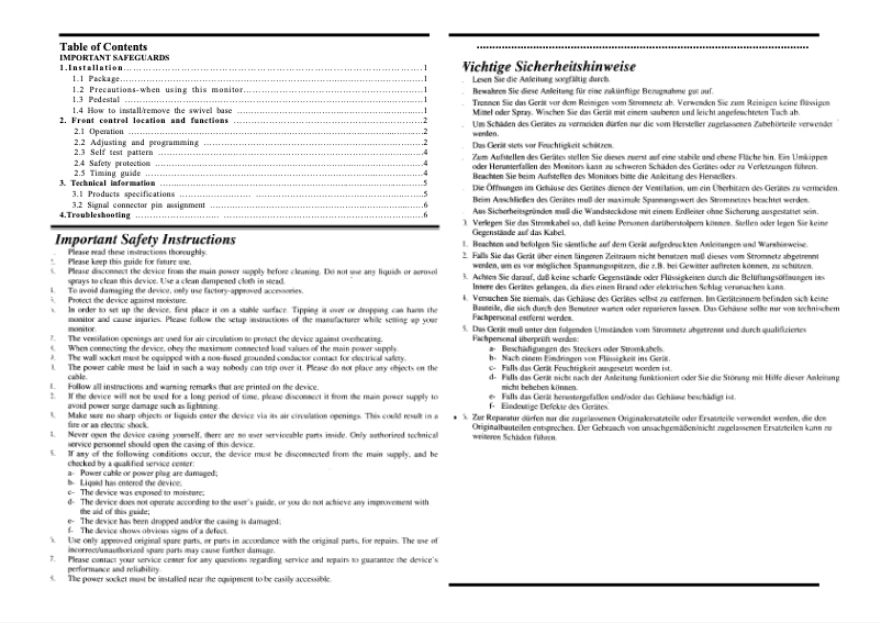 Page n°1 - Manuel utilisateur Proview PCF17b