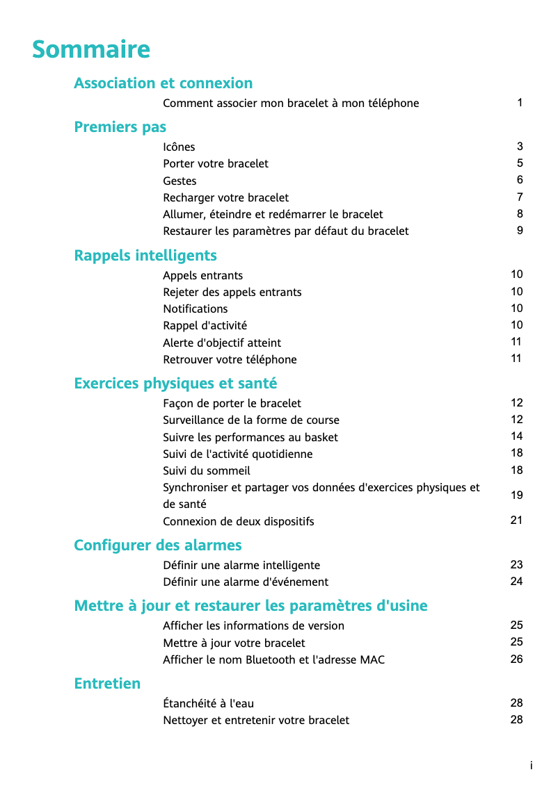 Página 1 del manual Manual de usuario Huawei Band 4e