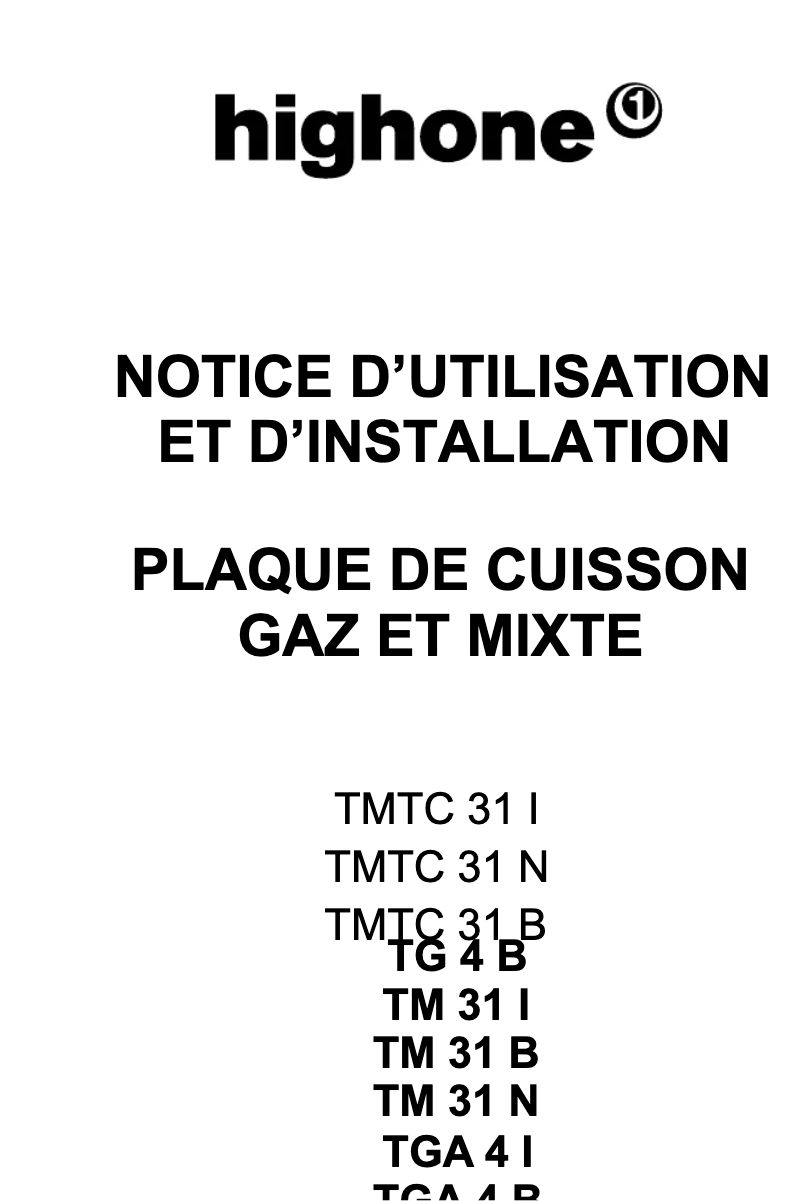 Image de la première page du manuel de l'appareil TMTC 31 I