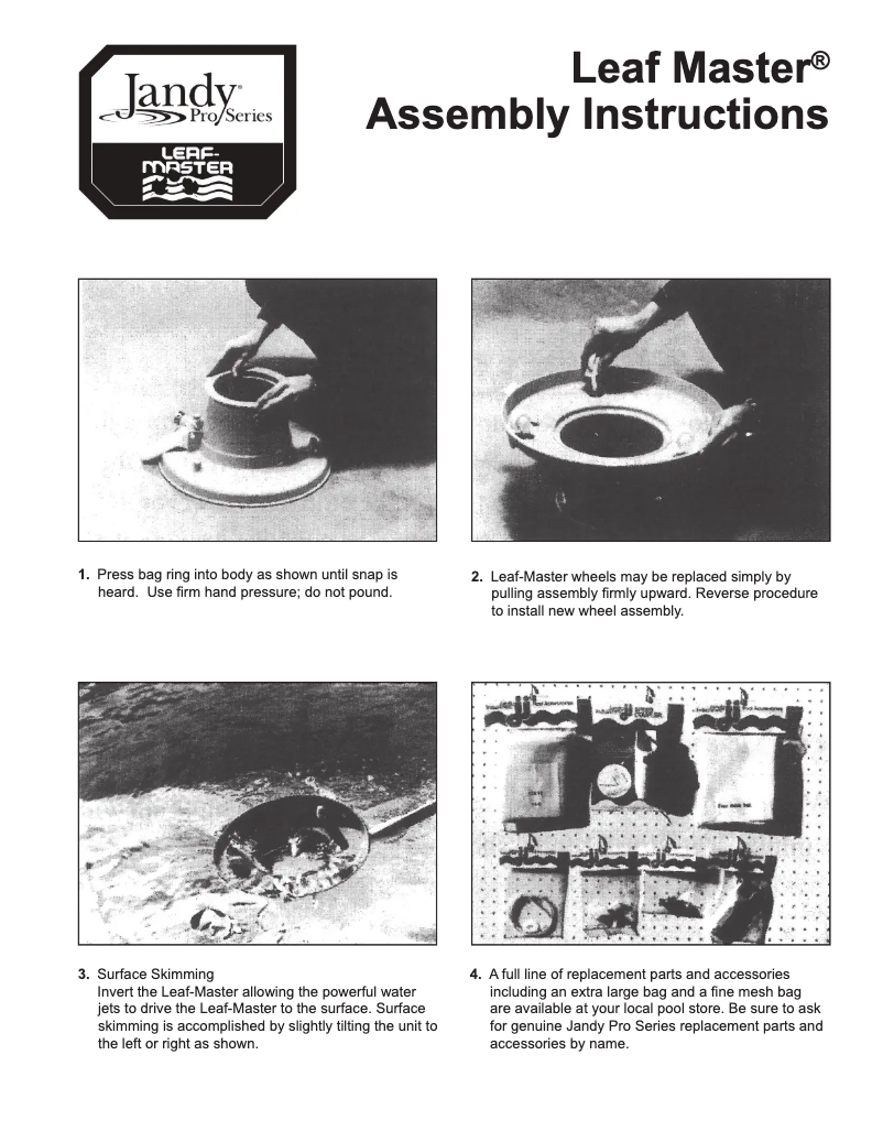 Page 1 de la notice Manuel utilisateur JANDY Leaf Master