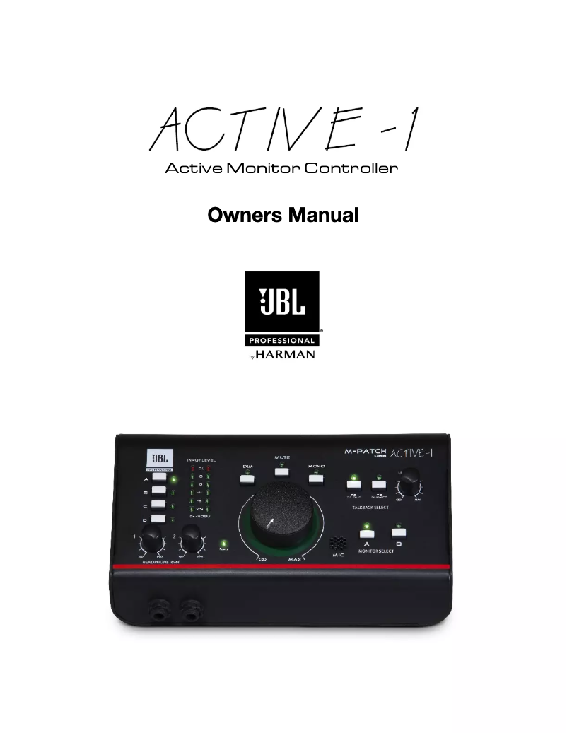 Page 1 de la notice Manuel utilisateur JBL M-Patch Active-1