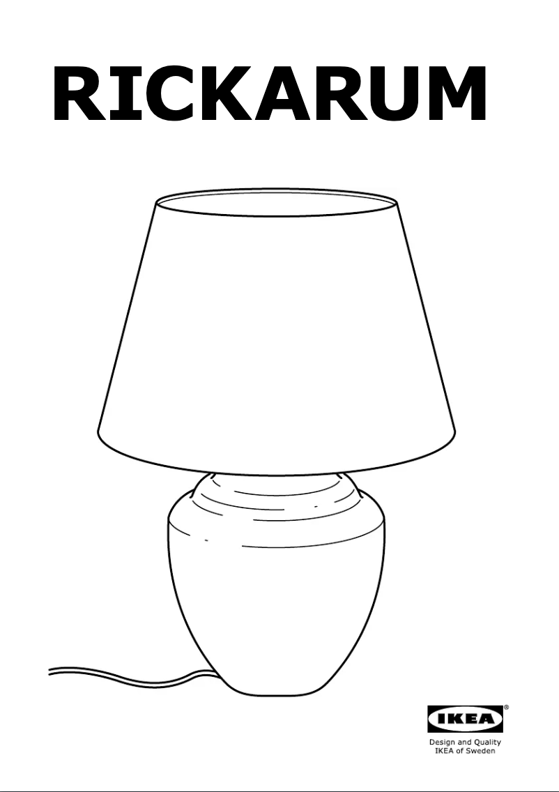 Page 1 de la notice Mode d'emploi Ikea RICKARUM