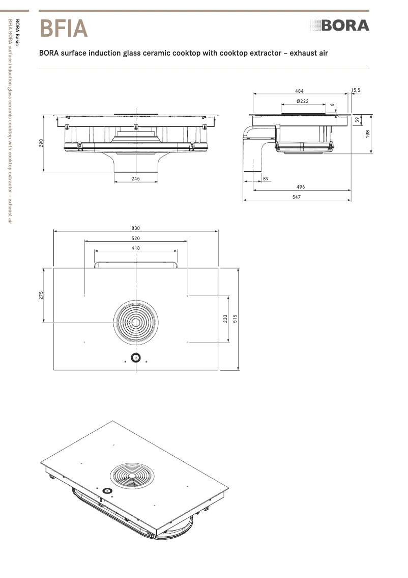 Page n°1 - Fiche technique BORA BFIA