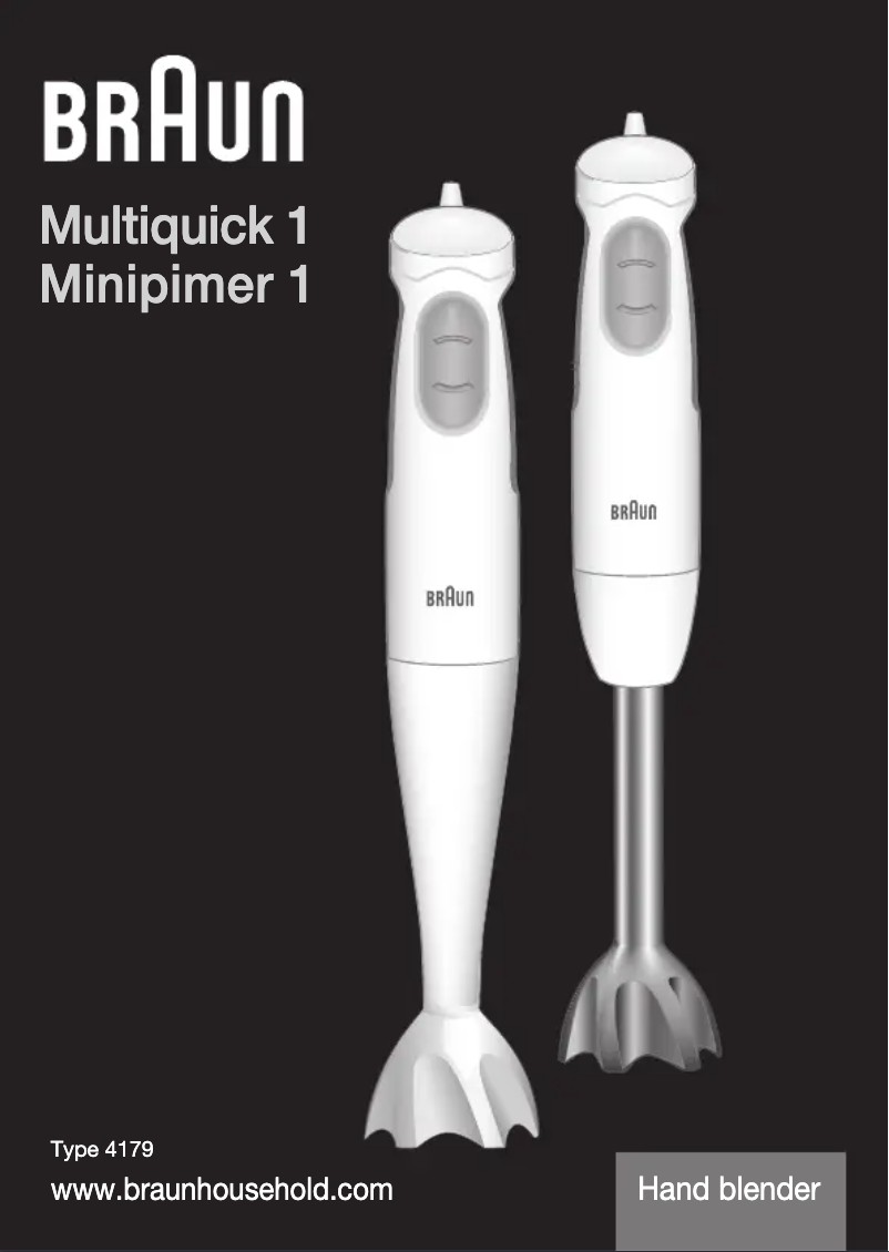 Page n°1 - Manuel utilisateur Braun Multiquick 1 MQ 100 Soup