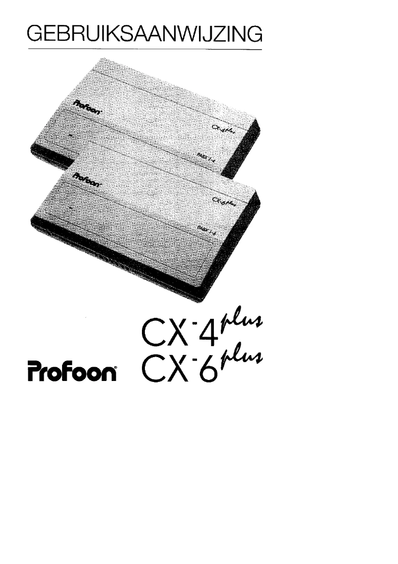 Image de la première page du manuel de l'appareil CX-4plus