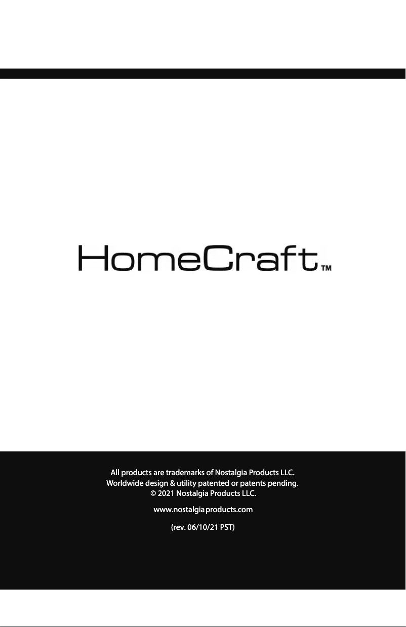 Página 1 del manual Manual de usuario HomeCraft HMCRCT135WH