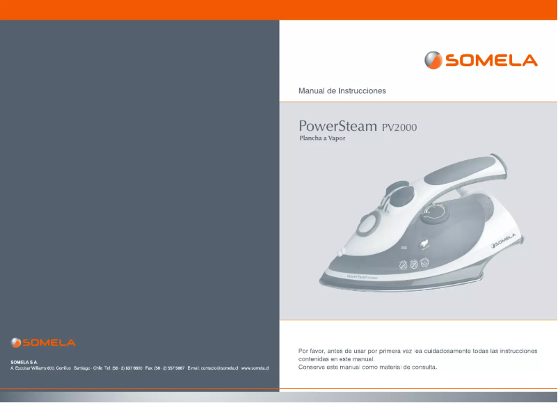 Page n°1 - Manuel utilisateur Somela PowerSteam PV2000