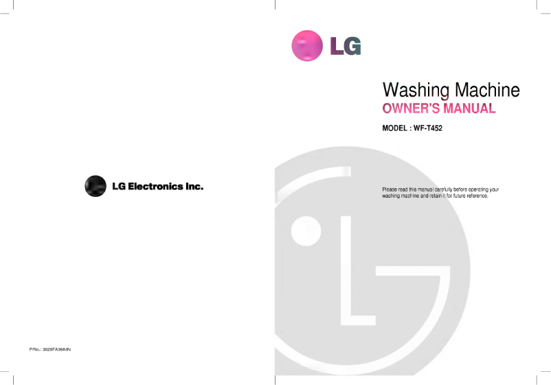 Page n°1 - Manuel utilisateur LG WF-T452