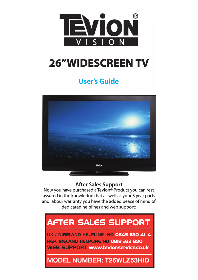 Image de la première page du manuel de l'appareil T26WLZ53HID