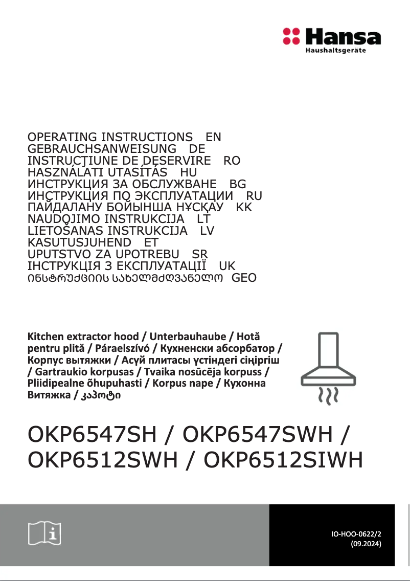 Page n°1 - Manuel utilisateur Hansa OKP6547SH