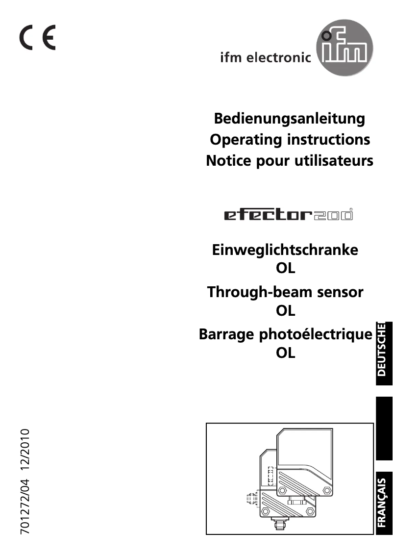 Page n°1 - Manuel utilisateur IFM OL0013