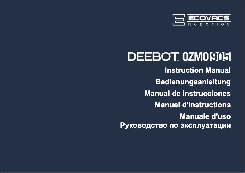 Image de la première page du manuel de l'appareil DEEBOT OZMO 900