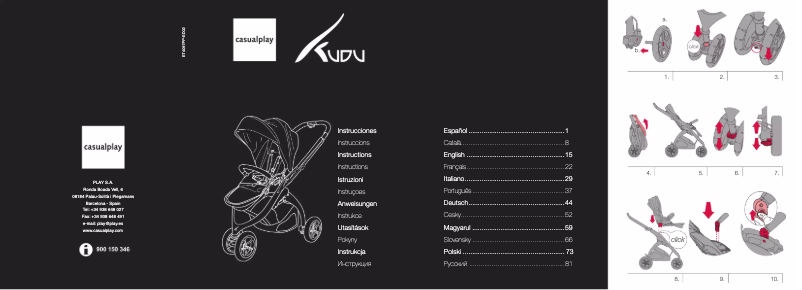 Page 1 de la notice Manuel utilisateur Casualplay Kudu